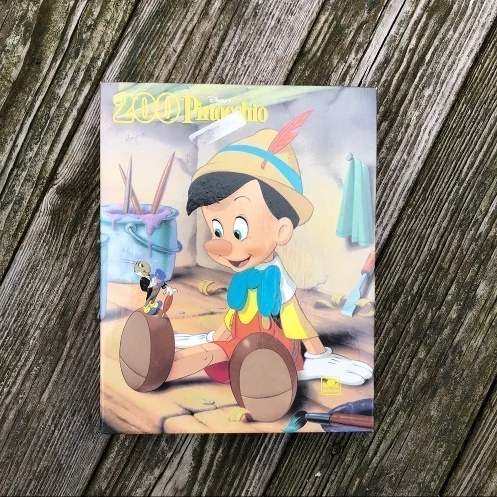 Vintage Golden Pinocchio Puzzle - Complete